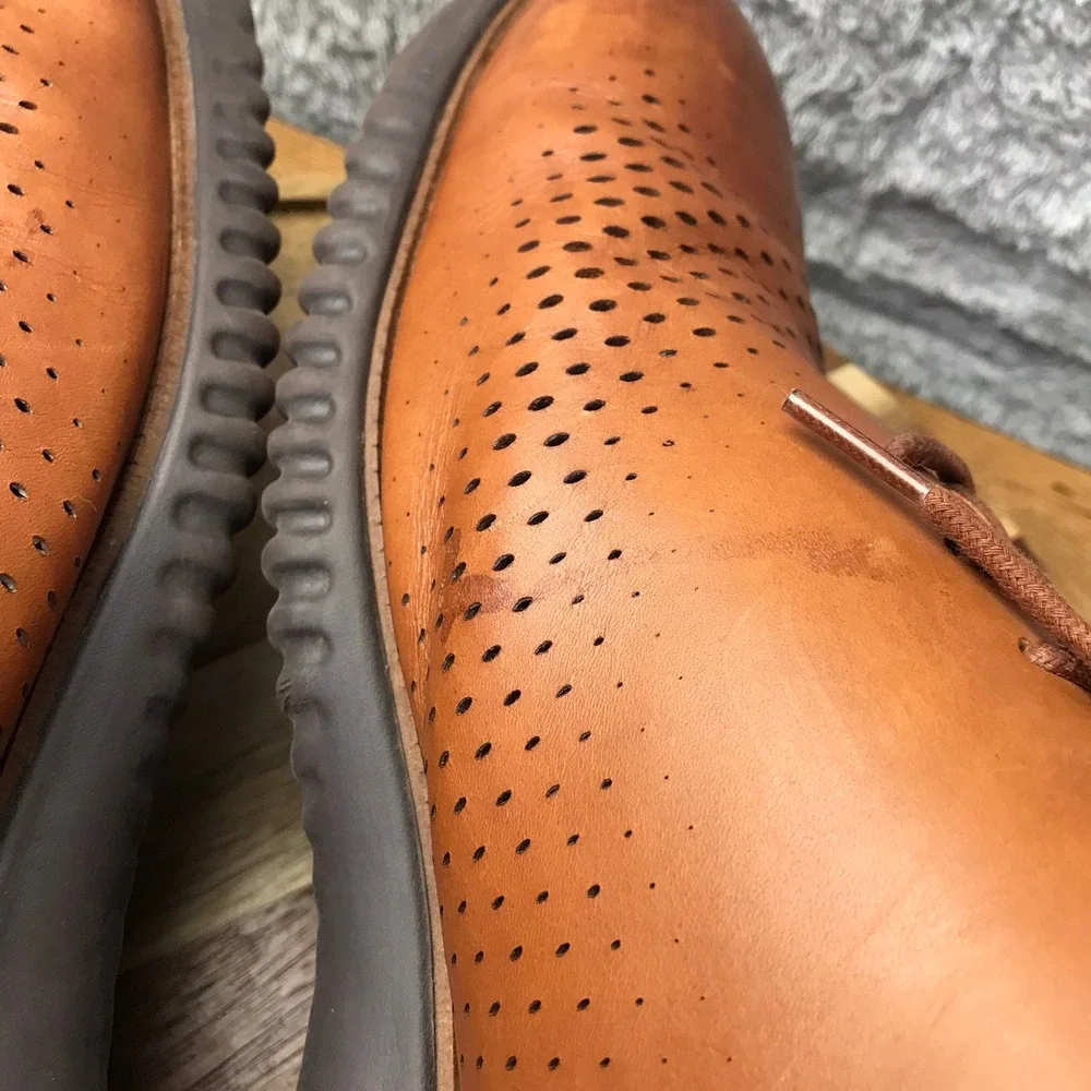 Cole Haan 2.ZERØGRAND Laser Wingtip Oxford Mens 16M British Tan Leather Lined